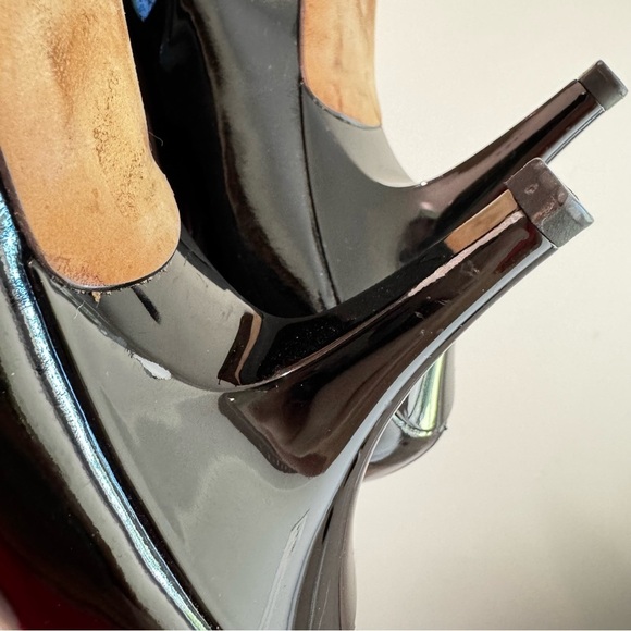 Giuseppe Zanotti Black Patent Leather Peep Toe Pumps Size 38.5 - Picture 15 of 15